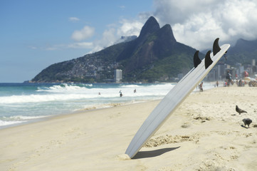 Surfboard Ipanema Beach Rio de Janeiro Brazil