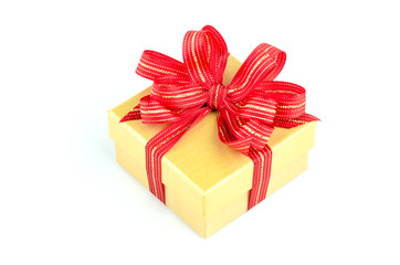 Gift box isolated white background