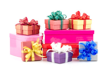 Gift box isolated white background