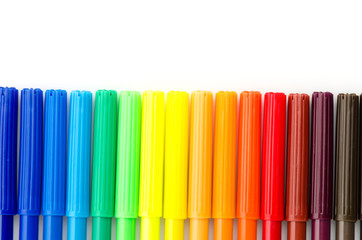 Fototapeta premium Color pen isolated on white background