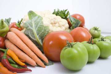 Vegetables in the crowd  - various vegetables in a pile.