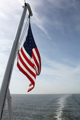 Ferry Flag in the Morning