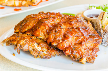 Bbq ribs steak