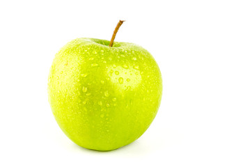 Green apple isolated white background