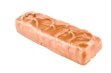 Chocolate bar isolated white background