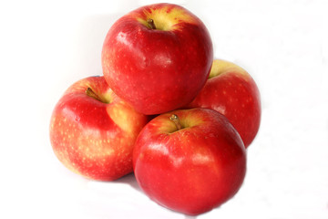 Fototapeta na wymiar Red fresh juicy apples