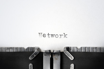 "Network" written on an old typewriter