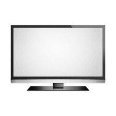 isolated paper cut of smart tv with led flat screen is modern di