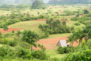 Aerial view of the Vinales Valley in Cuba