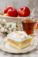 Apple pie with meringue topping