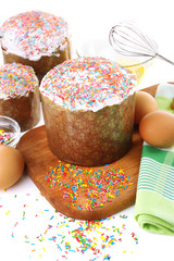 Ingredients for Easter cake close up