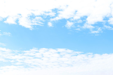 White clouds in blue sky outdoors