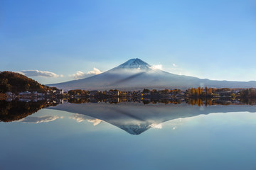 Mt. Fuji in  at Kawaguchiko lake in Japan
