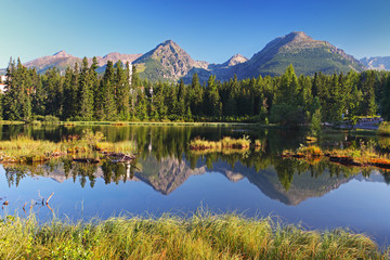 Mountain Lake in Slovakia Tatra - Strbske Pleso