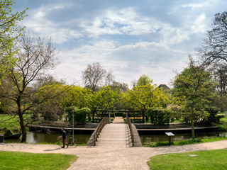 Fototapeta na wymiar Hans Christian Andersen fairytale garden in Odense, Denmark