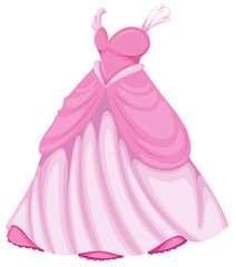 A beautiful pink dress