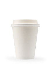 cup coffee packaging isolated on white background