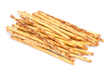 Closeup of a pile of delicious pretzel sticks