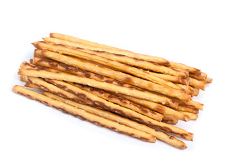 Closeup of a pile of delicious pretzel sticks