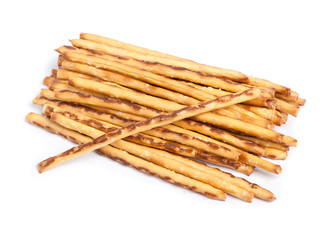 Closeup of a pile of delicious pretzel sticks