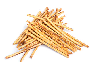 Closeup of a pile of delicious pretzel sticks