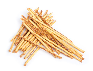 Closeup of a pile of delicious pretzel sticks