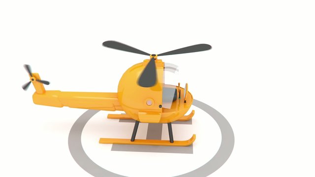 helicopter landing animation