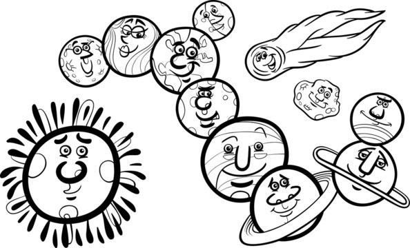 solar system planets coloring page