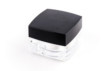 Blank cosmetic lotion bottle cream isolated white background