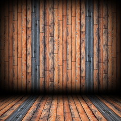 striped wood planks on wall and floor