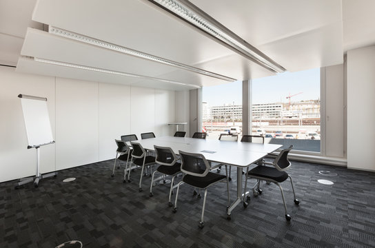 Building, interior, empty meeting room