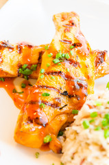 Steak chicken