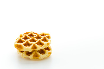 Waffle isolated on white background