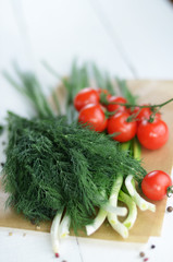 Fresh organic vegetable set
