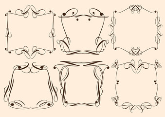 Vintage decorative design elements