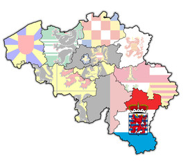 luxembourg on map of belgium