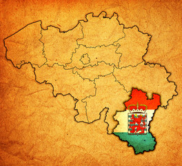 luxembourg on map of belgium