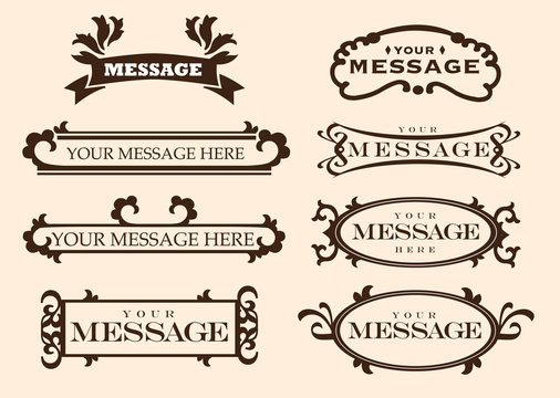 Vintage styled labels and designs