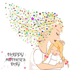 Happy Mother's Day card with flowers