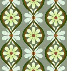 70s margerite wallpaper seamless green 70er Jahre © Jyll
