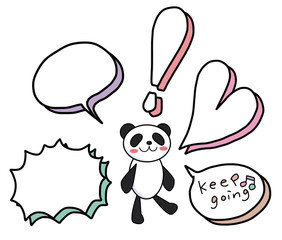 ぱんだの吹き出しセット