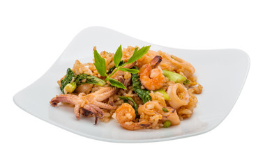 Rice with seafood