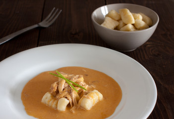 Chicken Paprikash with gnocchi
