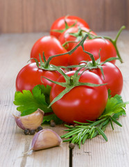 Tomatoes with spices