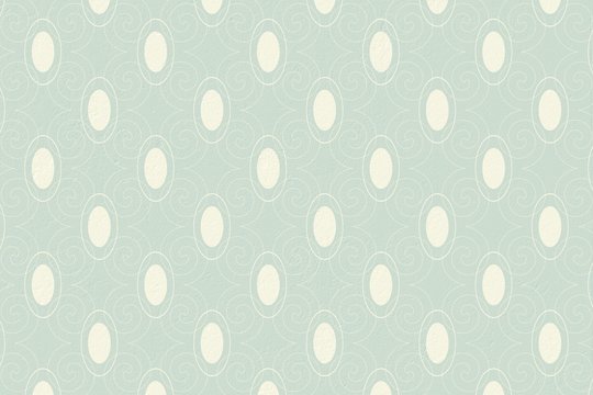 Blue and cream patterned wallpaper