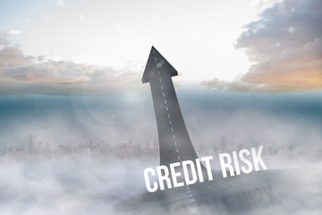 Credit risk against road turning into arrow