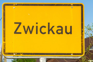 Zwickau Ortseingangsschild