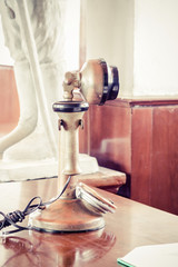 Old-fashioned telephone receiver