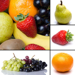 Collage of different fruits