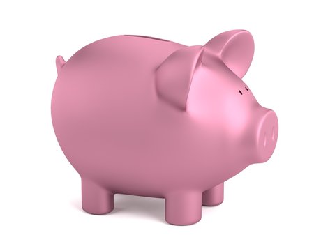 realistic 3d render of piggy bank